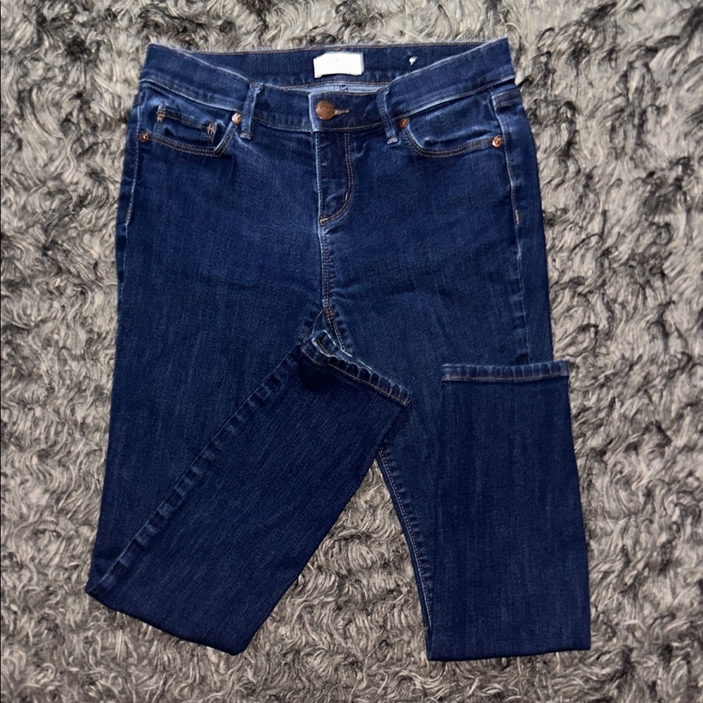 LOFT Women's Deep Blue Skinny Jeans